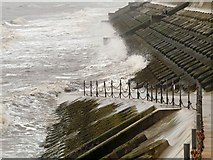 SD3032 : Sea defences at Blackpool  by Gerald England