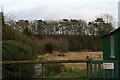 Paddock, stream and tin-roofed shed in Pado Lane