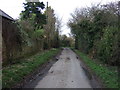 Lane heading north, Ansells End