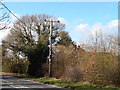 Electricity pole on A1071