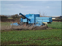 TF1117 : Combine harvester on Thurlby Fen by Richard Humphrey
