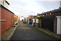 Cobbled back street off Grange Rd