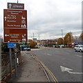 Attractions listed on a sign near the NW end of Bath Road, Bristol