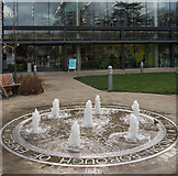 TQ3296 : Fountain on Library Green, Enfield by Christine Matthews