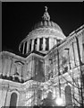 TQ3281 : St Paul's Cathedral at night by Steve  Fareham