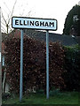 Ellingham Village Name sign