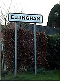 TM3792 : Ellingham Village Name sign by Geographer