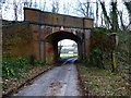 View north through disused railway bridge