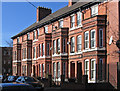 Leicester - terrace towards north end of Highfield Street