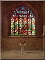 SJ8398 : Manchester Cathedral, Baptistry, Font and Creation Window by David Dixon