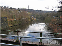 SE0623 : Sowerby Bridge - view east from Gasworks Bridge by Dave Bevis