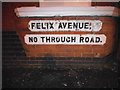 TQ3088 : Old signs on Felix Avenue by David Howard