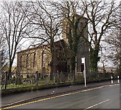 SO1108 : Tree-lined St David's Church, Rhymney by Jaggery