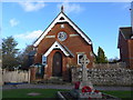 War memorial outside the village hall