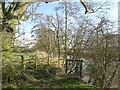 Path beside the River Derwent southeast of Paradise Farm