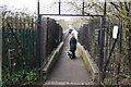 Footbridge over train lines at Finsbury Park