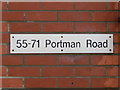 55-71 Portman Road sign