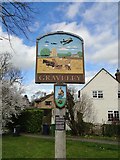 TL2563 : Graveley Village sign by Adrian S Pye