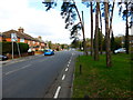 Looking east on Aldershot Road towards the roundabout with the B3013