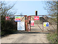 Entrance to gravel and waste depot