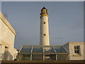 NT7277 : Coastal East Lothian : Lighthouse And Greenhouse At Barns Ness by Richard West