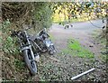 Abandoned motorbike, Lamerton