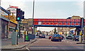 Bridge and entrance to Goldhawk Road station, 1993