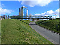 Foot and cycle bridge over Bridges Road