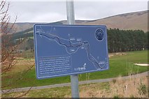 NT3039 : Map of Tweed Valley Railway Path, Cardrona by Jim Barton