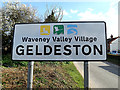 Geldeston Village Name sign