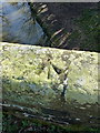 SJ7426 : OS benchmark & rivet - Knighton canal bridge by Richard Law