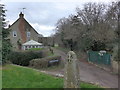 Barford St Martin: looking from the churchyard towards Church Lane Cottages