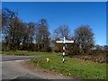 Junction and fingerpost near to Hampden House