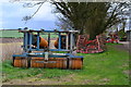 Colourful equipment at Dogdean Farm