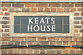 Tiled name panel, Keats House, Camberwell