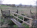 Footbridge and stile on Glyndwr