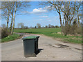 Bins awaiting collection near the Old Vicarage