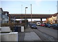 The M1 flyover across Hall Lane