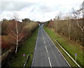 A4059 NW from a footbridge, Aberdare