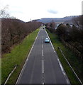 A4059 SE from a footbridge, Aberdare