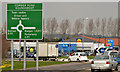 J4873 : "Roundabout" sign, Newtownards by Albert Bridge