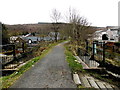 Across a former railway bridge in Cwmaman