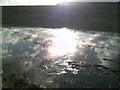 Sunlight on a flood in a field