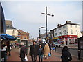 View along Green Street from outside Queen