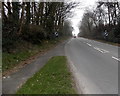 SS7499 : Start of the National Speed Limit along the A474 at the edge of Bryncoch by Jaggery