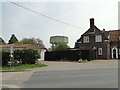 Houses and water tower