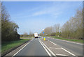 SP7645 : A508 approaches junction with Grafton Road by Stuart Logan