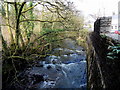 SN7204 : Upper Clydach River flows past James Street, Pontardawe by Jaggery