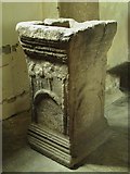 NY9371 : St. Giles Church, Chollerton - font by Mike Quinn