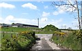 The western end of the minor link road from Divernagh Road